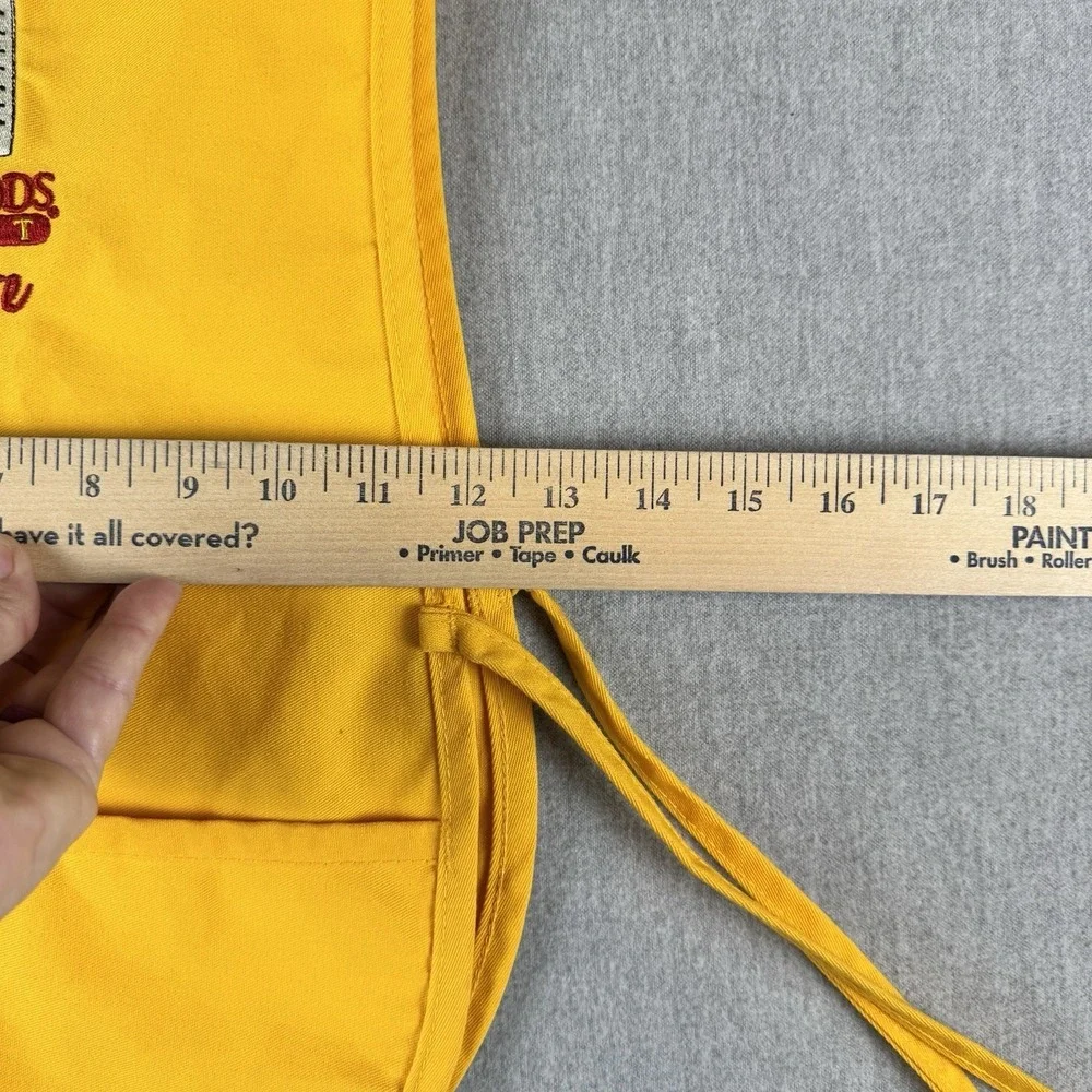 Vintage Whole Foods Market Bellaire Child Apron Made USA Yellow‎